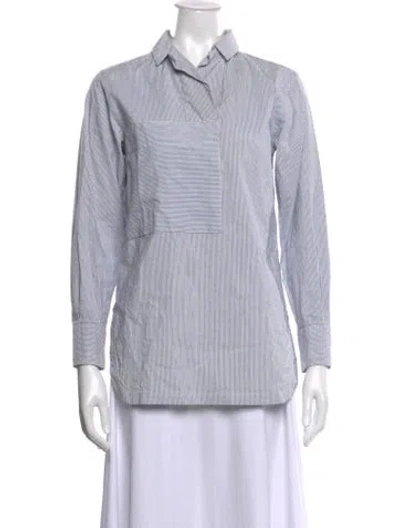Pre-owned Sofie D'hoore Striped Long Sleeve Blouse In Multicolor