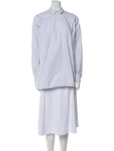 Pre-owned Sofie D'hoore Striped Long Sleeve Tunic In Blue