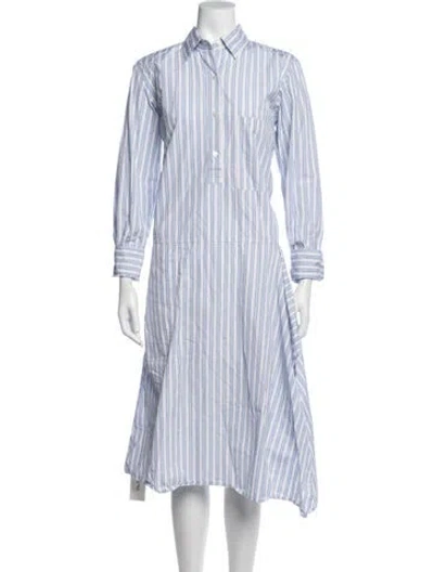 Pre-owned Sofie D'hoore Striped Midi Length Dress In Blue
