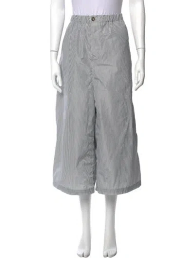 Pre-owned Sofie D'hoore Striped Wide Leg Pants In Black