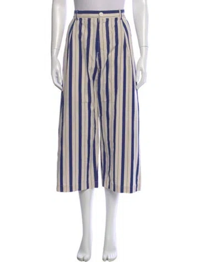 Pre-owned Sofie D'hoore Striped Wide Leg Pants In Blue