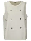 Sofie D'hoore Studded Crew-neck Top In White