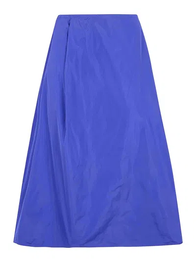 Sofie D'hoore Suvi Wide Skirt Assymetrical Waist In Blue
