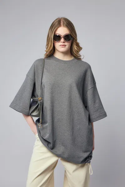 Sofie D'hoore Sweatshirt T-shirt Like Style S/sl C/n In Gray