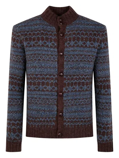 Sofie D'hoore T Neck Cardigan In Brown