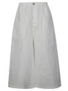 Sofie D'hoore Textured Hammered Cotton Trousers In White