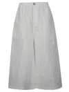 Sofie D'hoore Textured Hammered Cotton Trousers In White