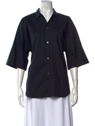 Pre-owned Sofie D'hoore Three-quarter Sleeve Button-up Top In Black