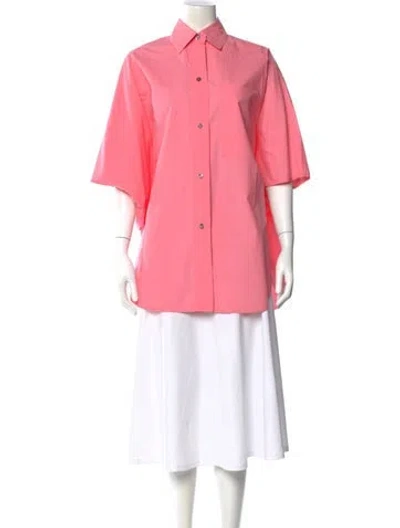 Pre-owned Sofie D'hoore Three-quarter Sleeve Button-up Top In Pink