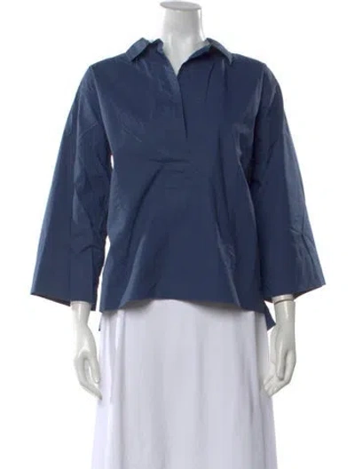 Pre-owned Sofie D'hoore Three-quarter Sleeve Top In Blue