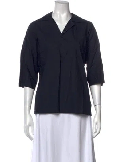 Pre-owned Sofie D'hoore Three-quarter Sleeve Top In Blue