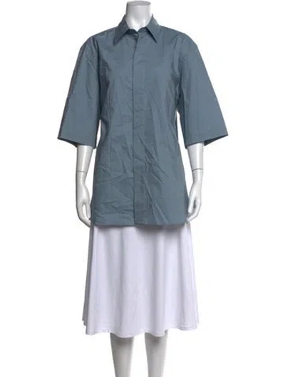 Pre-owned Sofie D'hoore Three-quarter Sleeve Top In Blue