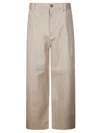 Sofie D'hoore Hammered Cotton Trousers With Straight-leg Silhouette