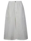 Sofie D'hoore Textured Hammered Cotton Trousers In White