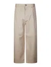 Sofie D'hoore Hammered Cotton Trousers With Straight-leg Silhouette In Grey