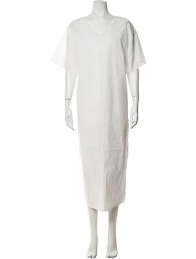Pre-owned Sofie D'hoore V-neck Long Dress W/ Tags In White