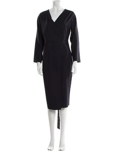 Pre-owned Sofie D'hoore V-neck Midi Length Dress In Blue