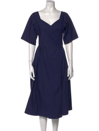 Pre-owned Sofie D'hoore V-neck Midi Length Dress In Blue