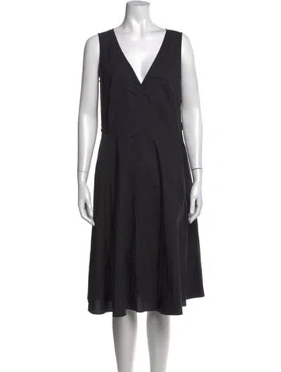 Pre-owned Sofie D'hoore V-neck Midi Length Dress In Blue