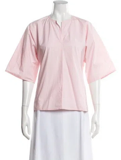 Pre-owned Sofie D'hoore V-neck Three-quarter Sleeve Top In Pink