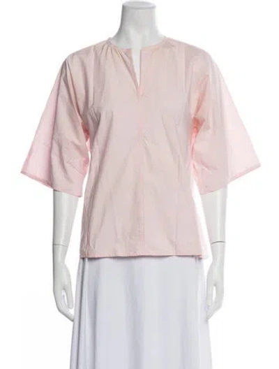 Pre-owned Sofie D'hoore V-neck Three-quarter Sleeve Top In Pink