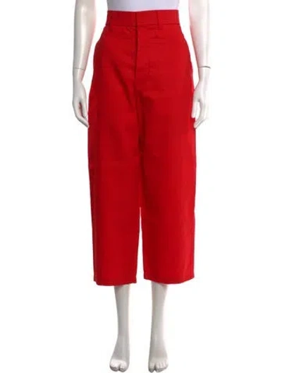 Pre-owned Sofie D'hoore Wide Leg Pants In Red