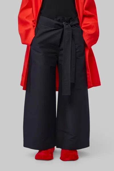 Sofie D'hoore Wide Pants W Side Pockets And Binder In Black
