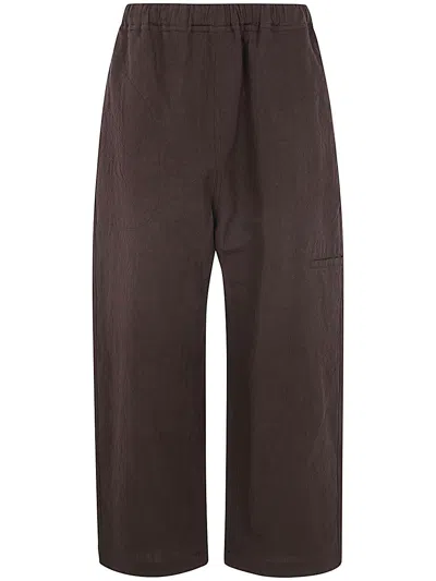 Sofie D'hoore Wide Pants With Elastic Waist In Brown