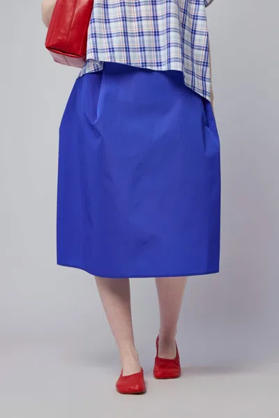 Sofie D'hoore Wide Skirt, Assymetrical Waist In Blue