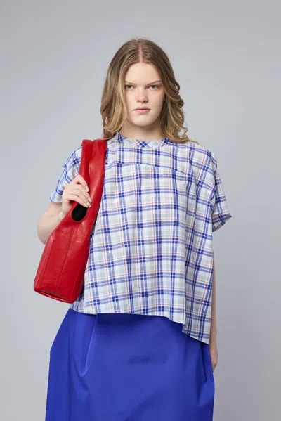 Sofie D'hoore Wide Sleeveless Crew Neck Shirt In Blue