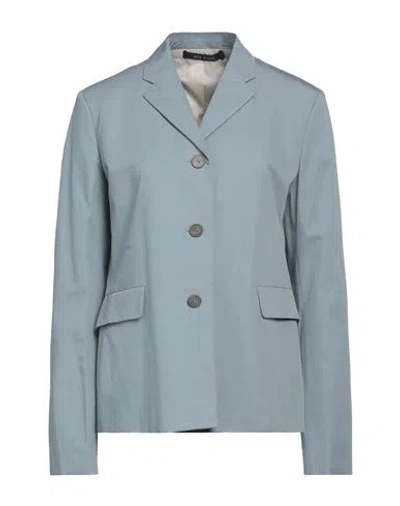 Sofie D'hoore Woman Blazer Sky Blue Size 8 Cotton