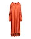 Sofie D'hoore Woman Midi Dress Orange Size 4 Wool