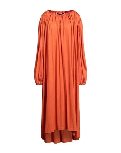 Sofie D'hoore Woman Midi Dress Orange Size 4 Wool
