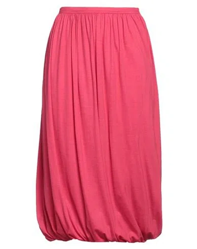 Sofie D'hoore Woman Midi Skirt Fuchsia Size 6 Wool In Red