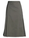 Sofie D'hoore Woman Midi Skirt Lead Size 10 Cotton In Brown