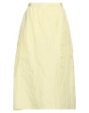 Sofie D'hoore Woman Midi Skirt Pastel Yellow Size 4 Linen, Cotton