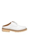 Sofie D'hoore Brushed Glossy Derby Mules In White