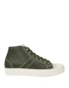 Sofie D'hoore Woman Sneakers Military Green Size 8.5 Leather