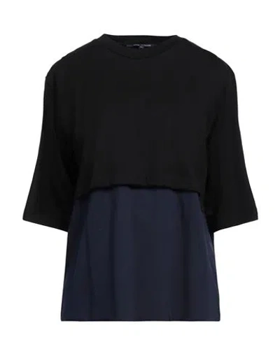 Sofie D'hoore Woman T-shirt Black Size 8 Cotton