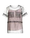 Sofie D'hoore Woman Top Black Size 6 Nylon In Gray