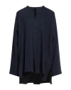 Sofie D'hoore Woman Top Navy Size 6 Cotton, Wool In Blue