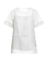 Sofie D'hoore Woman Top White Size 6 Nylon In Neutral
