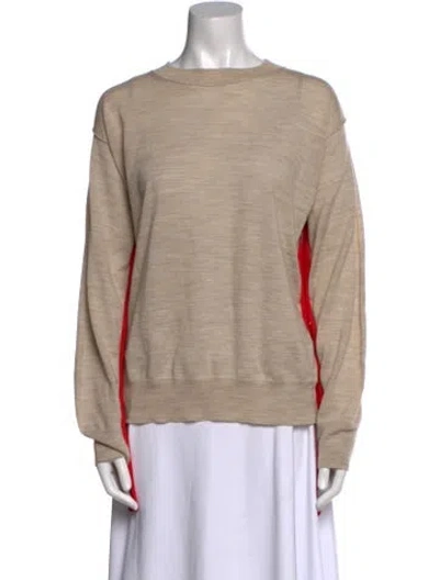 Pre-owned Sofie D'hoore Wool Bateau Neckline Sweater In Neutral