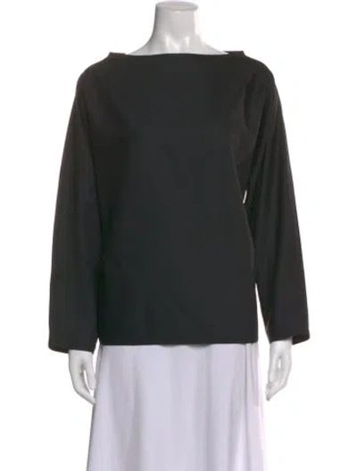 Pre-owned Sofie D'hoore Wool Bateau Neckline Top In Black
