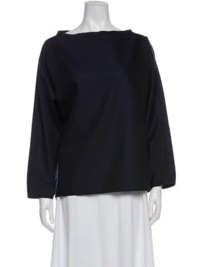 Pre-owned Sofie D'hoore Wool Bateau Neckline Top In Blue