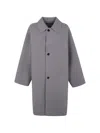 Sofie D'hoore Wool Button-up Jacket In Gray