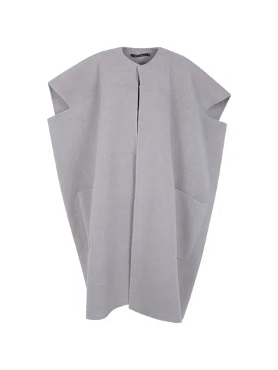 Sofie D'hoore Wool Cape In Gray