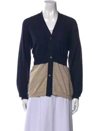 Pre-owned Sofie D'hoore Wool Colorblock Pattern Sweater In Blue