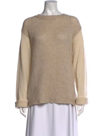 Pre-owned Sofie D'hoore Wool Colorblock Pattern Sweater In Neutrals