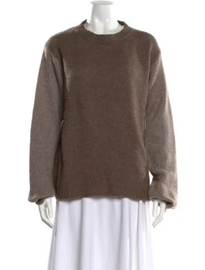 Pre-owned Sofie D'hoore Wool Crew Neck Sweater In Brown